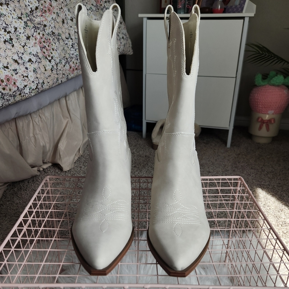 SZ 10 Synthetic Indigo Rd Cowboy Boots - Picture 2 of 8